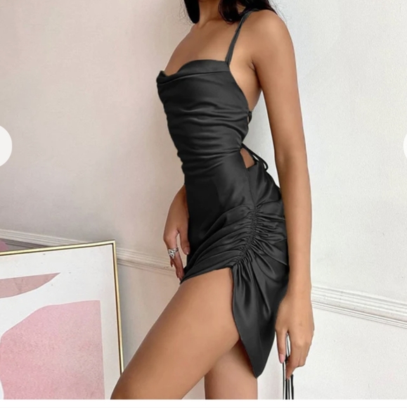 NWT black mini dress Medium - Picture 2 of 3